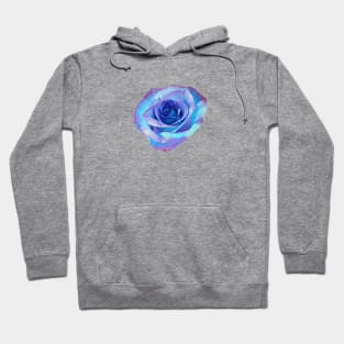 Sky Blue Purple Colorful Rose Hoodie